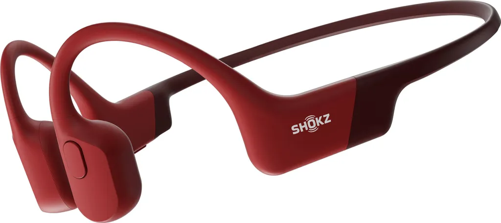 Casque Sport à Conduction Osseuse Shokz OpenRun Rouge - Étanche IP67 léger