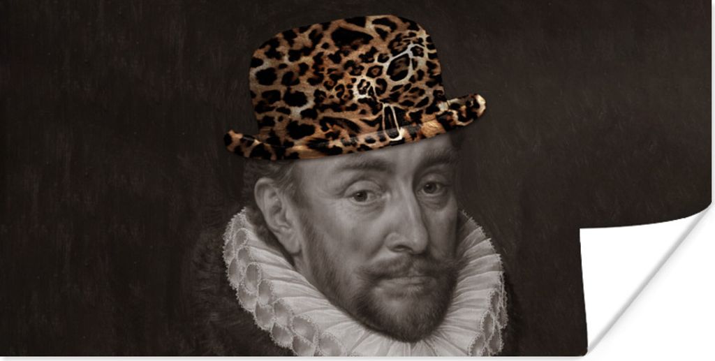 MuchoWow Poster Wilhelm von Oranien - Hut - Entwurf 120x60 cm - Bild
