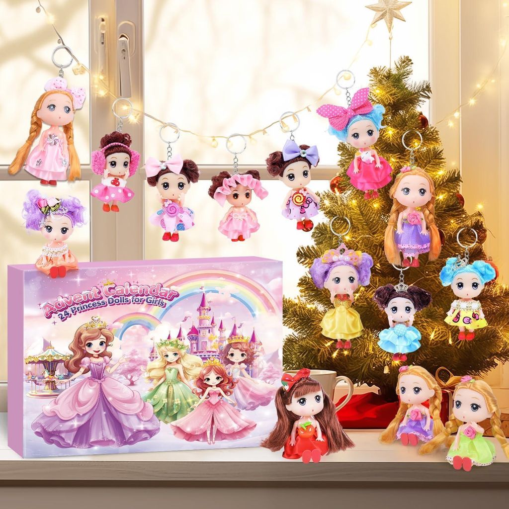 Adventskalender Für Mädchen 2025 - 24 Prinzessinnen Puppen Countdown