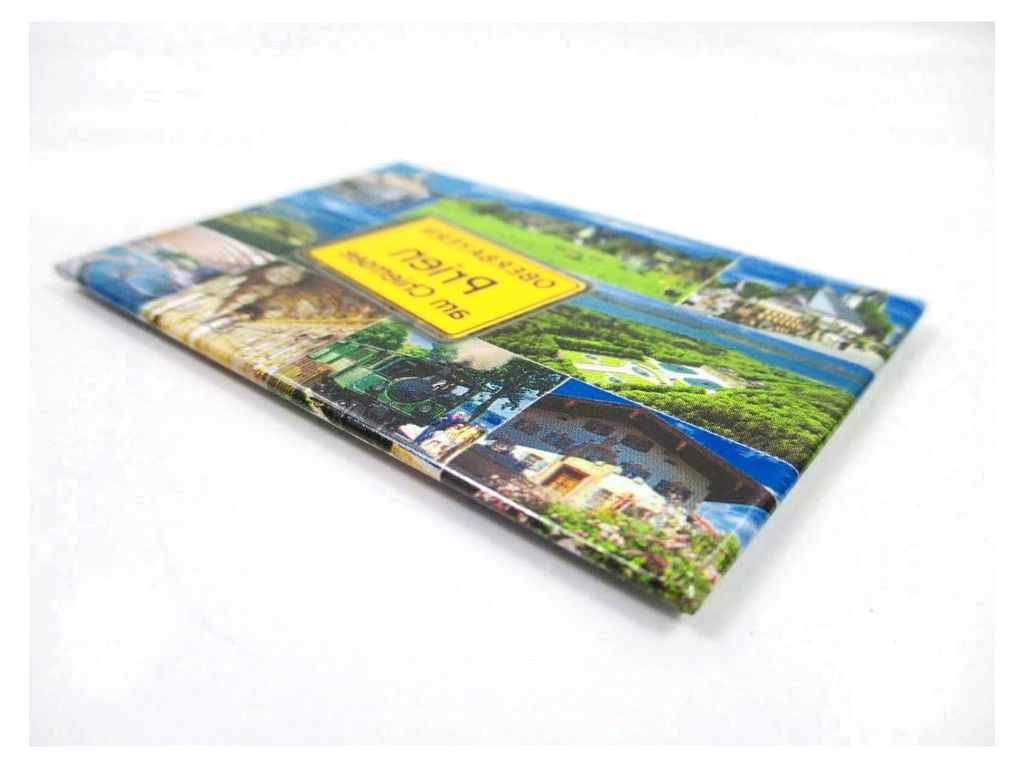 Magnet Prien Chiemsee Oberbayern Ortsschild gelb Foto Souvenir Deutschland