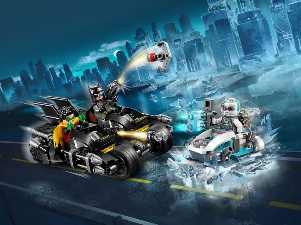 Jeu de construction Batcycle LEGO DC Comics 76118 avec figurines