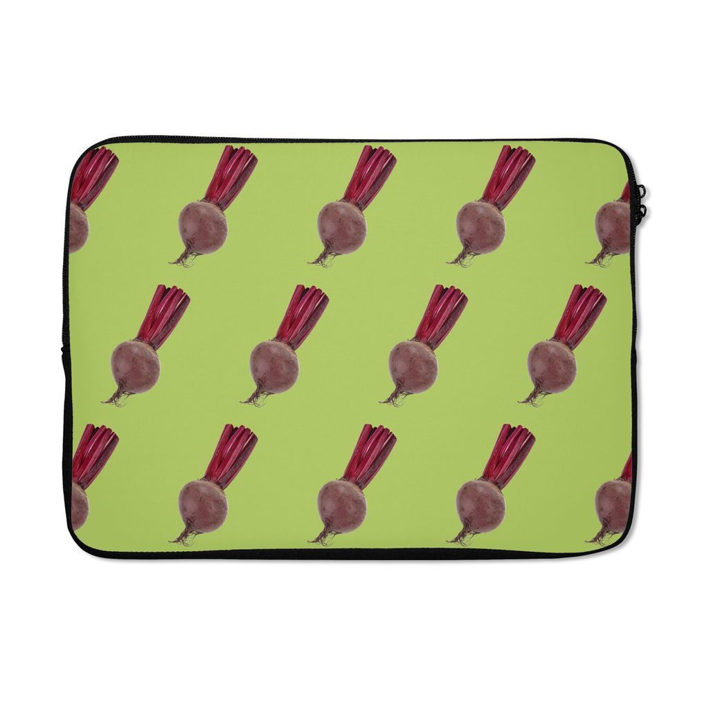 MuchoWow Laptop Hülle 13 Zoll Gemüse - Rote Bete - Grün Laptoptasche - Laptophülle - Sleeve - Rundumschutz