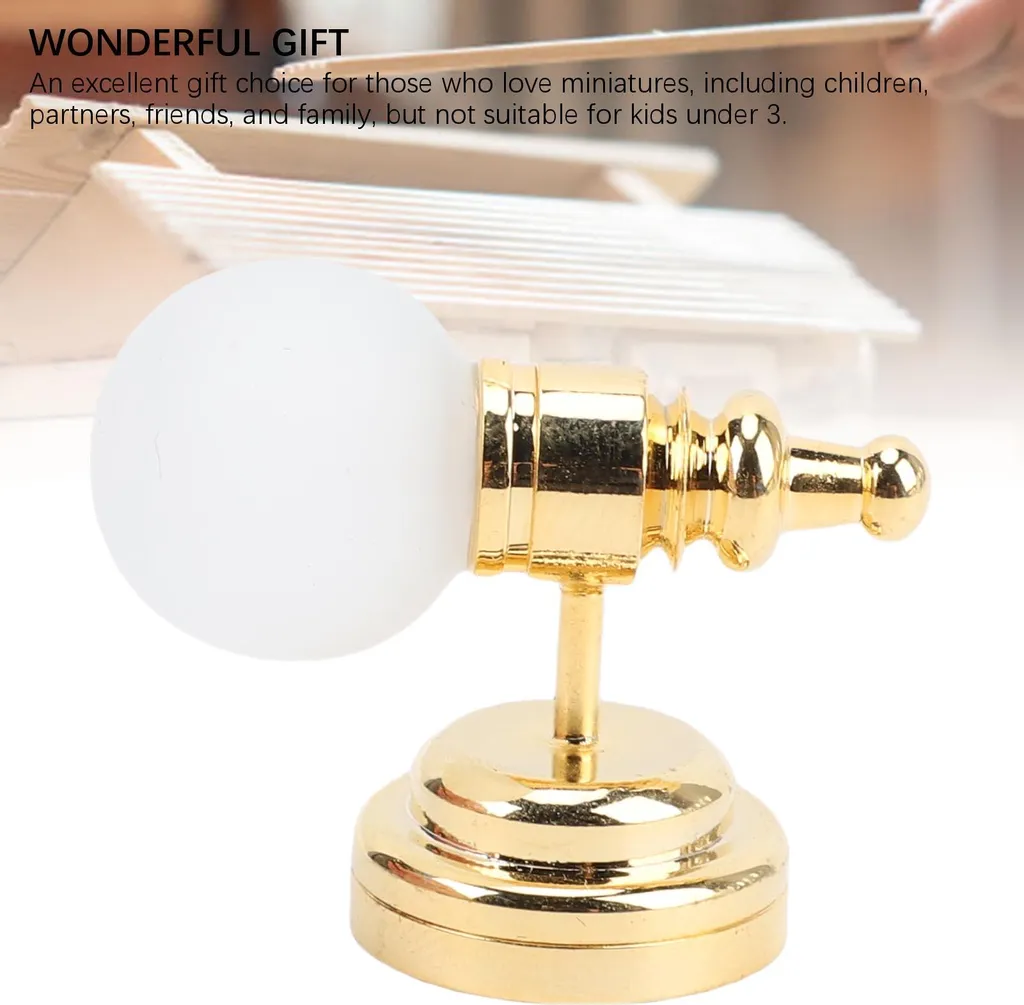 Applique di Lusso Miniatura 1:12 LED - Lampada Sferica Opaca Premium