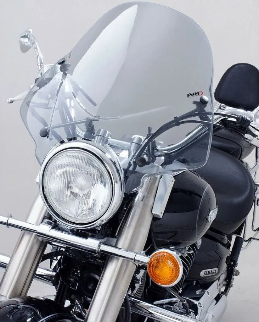 Protection Vent Moto Puig Ranger Fumé Clair - Idéal pour Longs Trajets AB