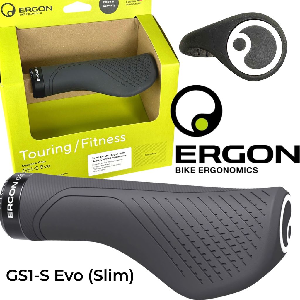 Ergon Fahrrad Ergo Griffe MTB Ebike Touring / Fitness GS1-S Evo Grau