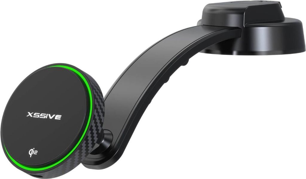 15W Magnetischer Wireless-Auto-Ladehalter mit Saugnapf