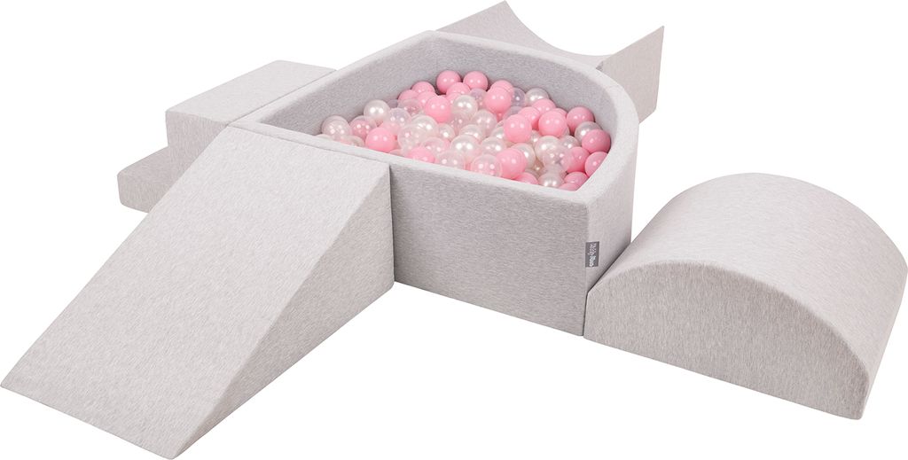 KiddyMoon Penové ihrisko so štvrťkruhovou guľôčkovou vaňou Obrázok produktu 