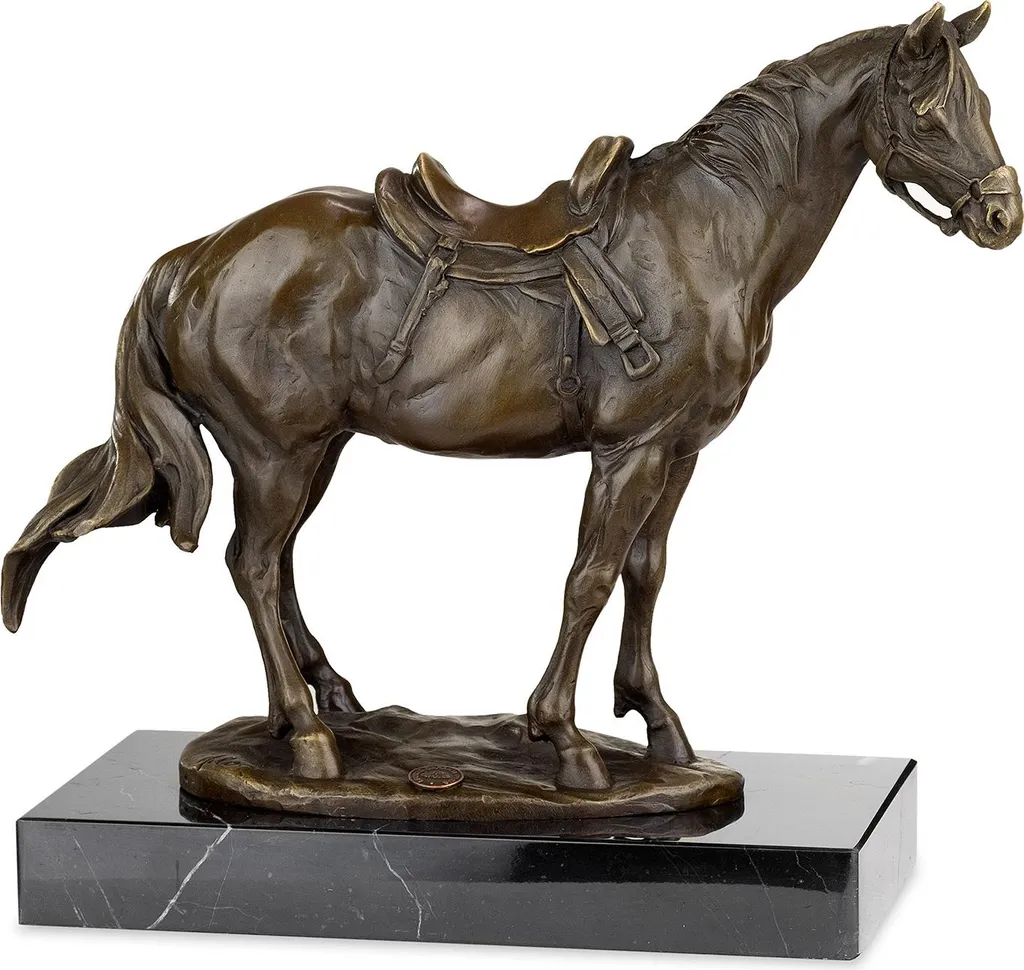 Sculpture Cheval en bronze style antique - Statuette de décoration 5,3 kg