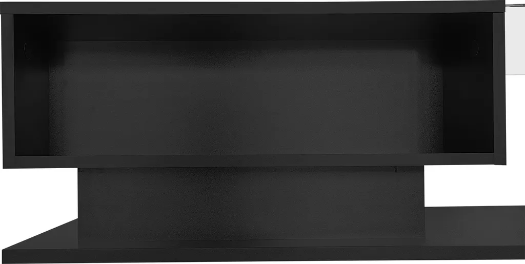 Table de salon design noire 100cm avec éclairage LED connecté par APP - 11