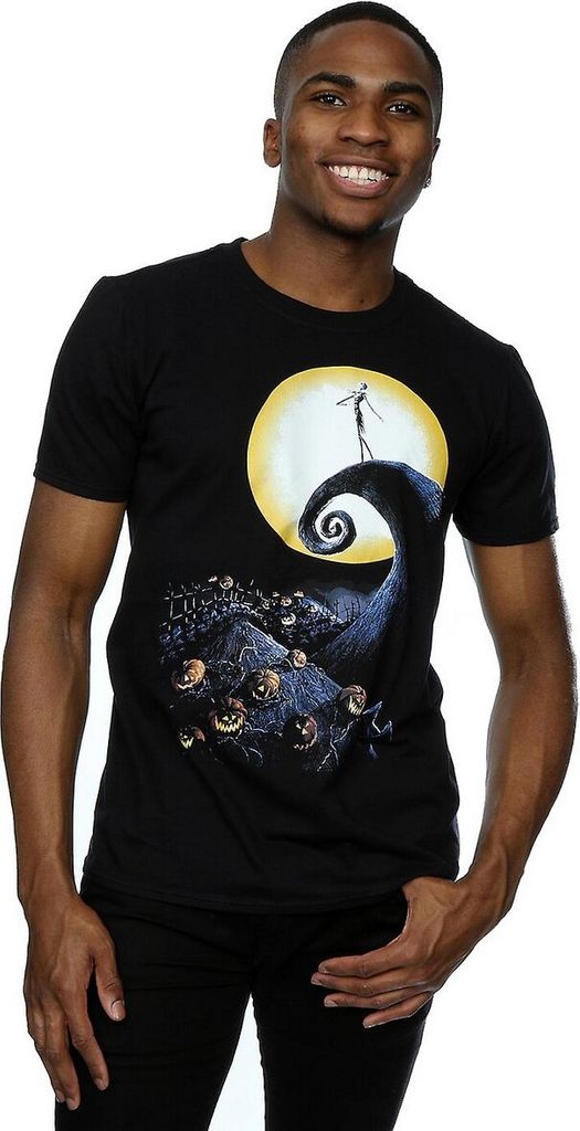 Nightmare Before Christmas - "Cemetery" T-Shirt für Herren BI1319 (S) (Schwarz)