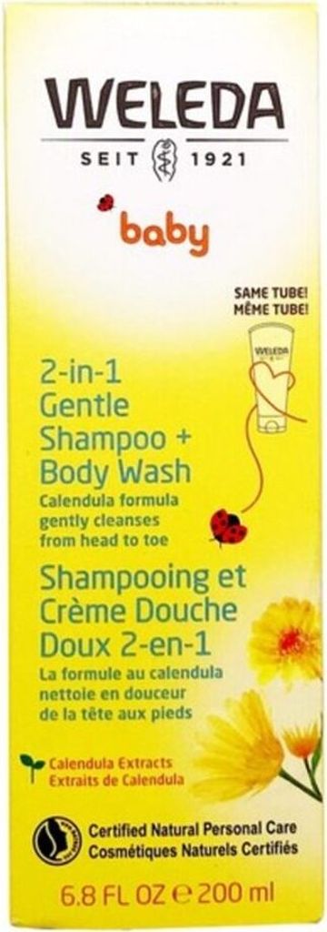 Weleda Baby Calendula Body Wash & Shampoo Shampoo und Duschgel 2 in 1 für Kinder 200 ml