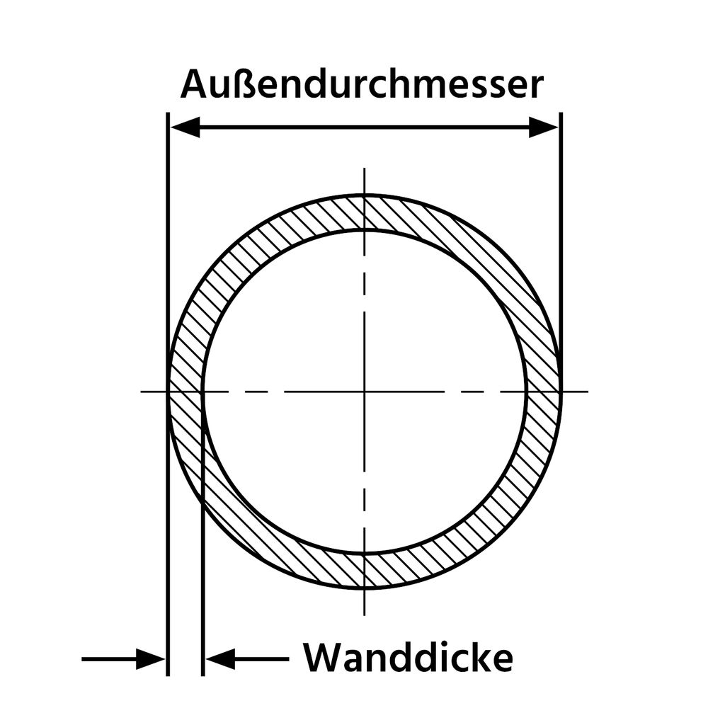 Aluminium Rundrohr [30 x 1,5 mm Länge: 1.500 mm] Profile
