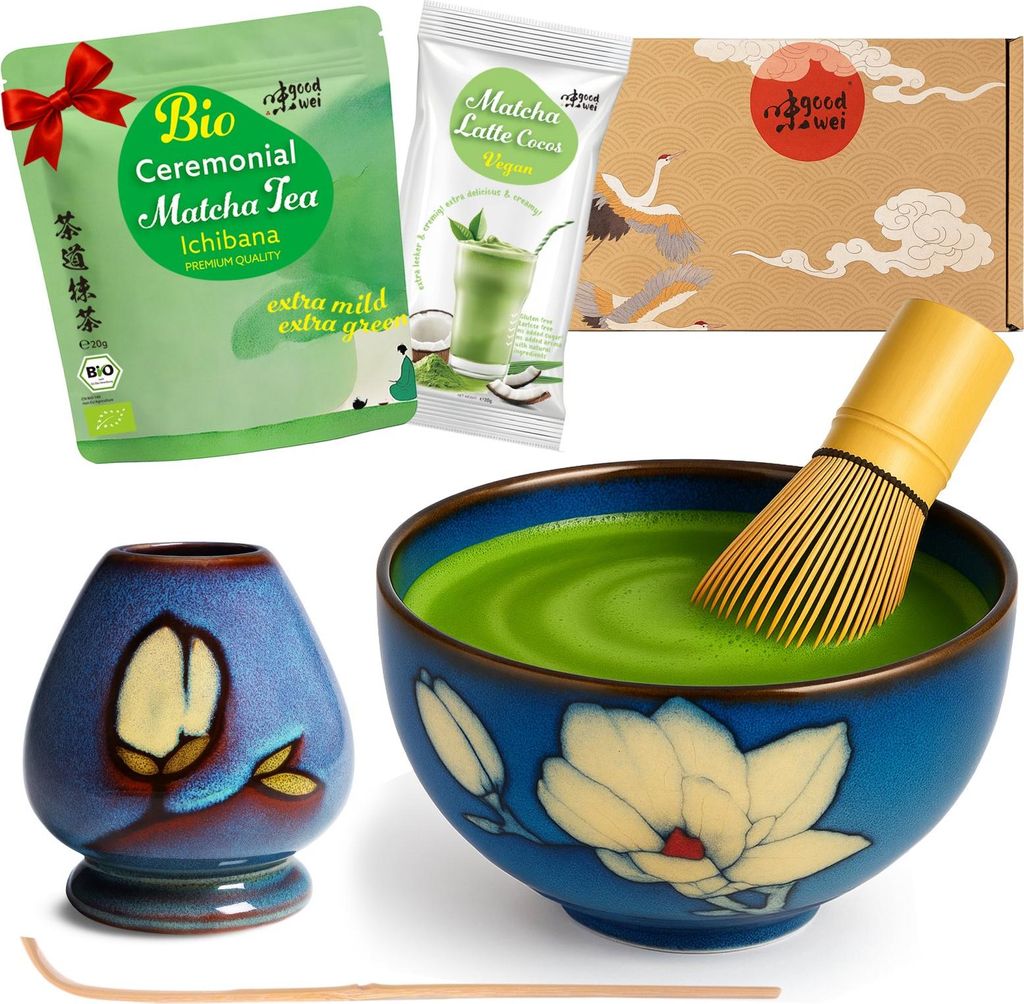 Set cerimonia del tè matcha "Magnolia" con ciotola, Immagine del prodotto 