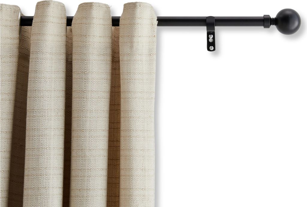 Lange Gardinenstange - Ausziehbare Gardinenstange - Stange von 90 - 170 cm - Schwarz