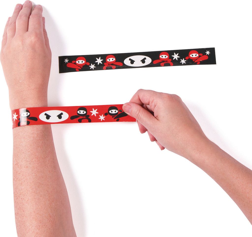 Ninja Samurai Schnapp-Armbänder 12 Stück
