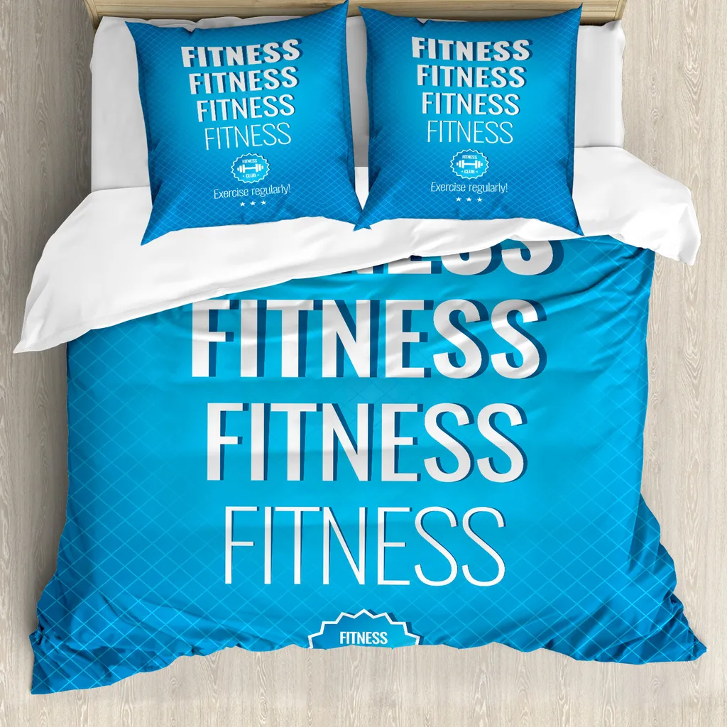 Set Copripiumino ABAKUHAUS Fitness Matrimoniale Azzurro Bianco Online
