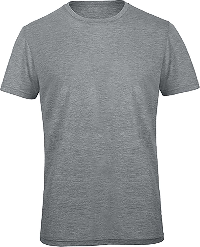 B&C TM055 | Herren Triblend T-Shirt /langlebig, flexibel und faltenfrei - Farbe: Heather Light Grey - Größe: S
