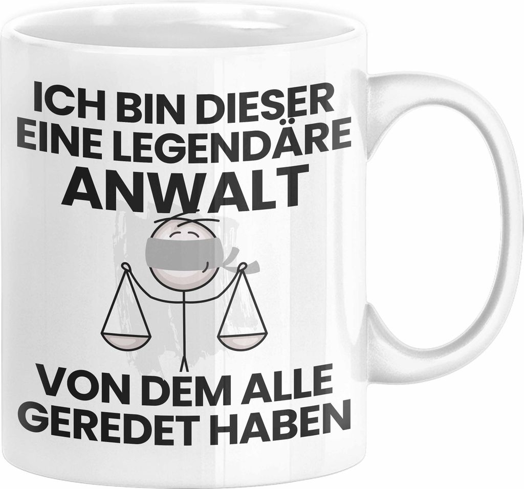 Anwalt Geschenk Tasse Lustige Geschenkidee Geburtstag für Anwalt Ich Bin Dieser Legendäre Anwalt Von Dem Alle Geredet Haben Kaffee-Becher (Weiß)