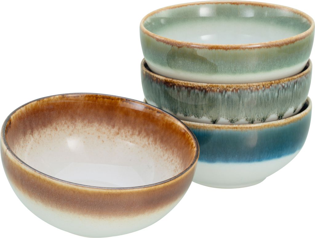 CreaTable, 17546, Cascade Bunt, Buddha Bowl 4-tlg, Steinzeug