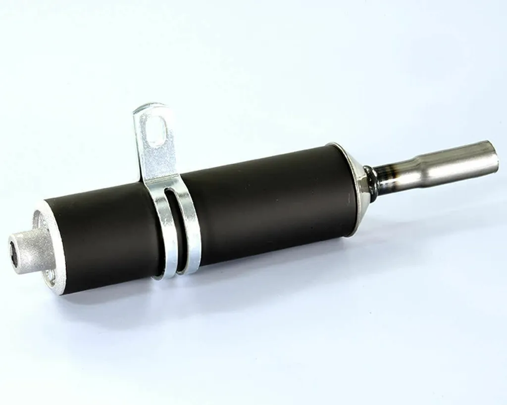 Pot d'échappement Polini aluminium noir 16mm pour restauration moto
