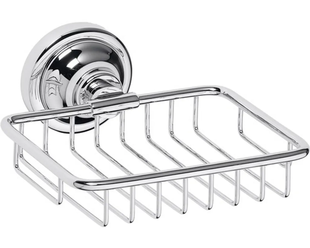 Accessoire porte-savon grille en laiton chromé RETRO pour salle de bain