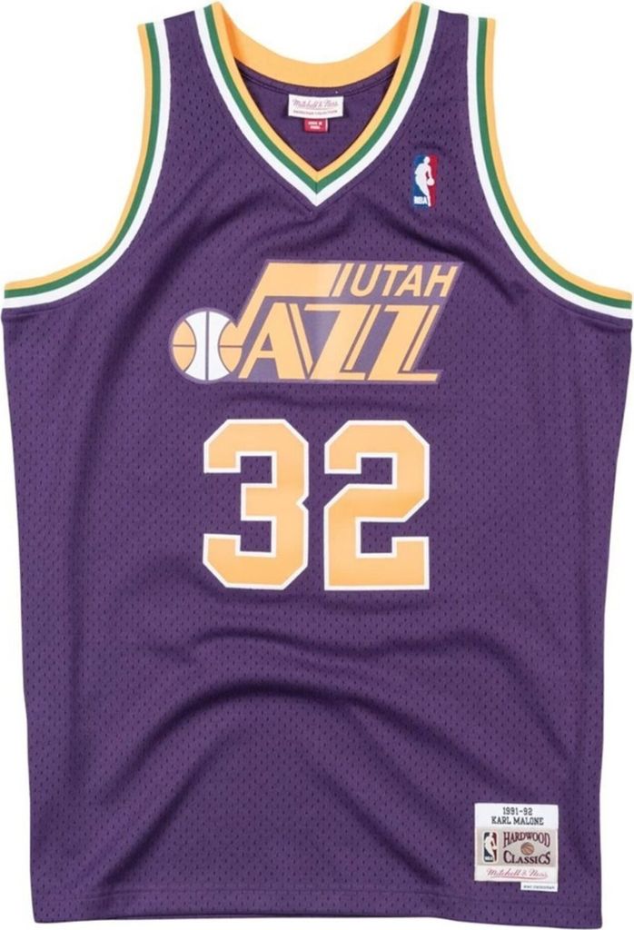 Mitchell & Ness Tshirts Nba Karl Malone Utah Jazz Swingman Jersey, SMJYCP18005UJAPURP91KMA, Größe: 188