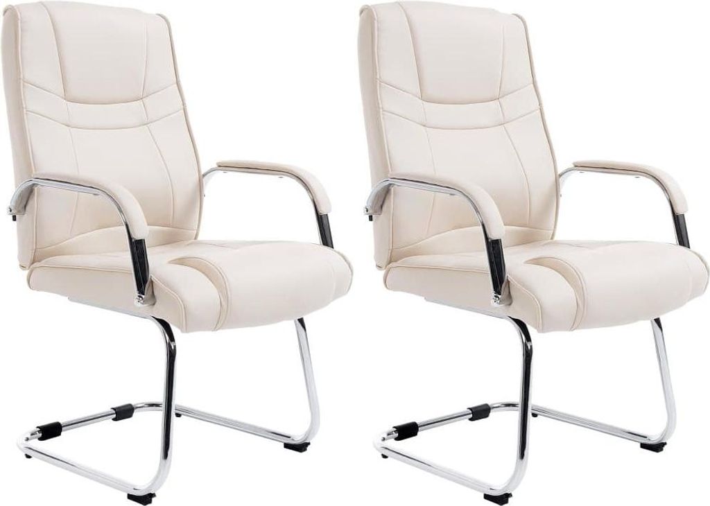 2-teiliges Set XXL-Schlitten – Kunstlederpolsterung – Hoher Sitzkomfort und langlebiges Design | Farbe: Creme