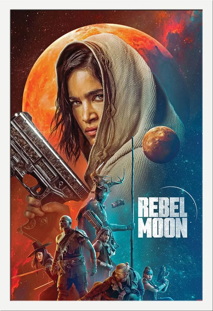 Affiche Rebel Moon War Comes cadre blanc Shinsuke Maxi MDF acrylique