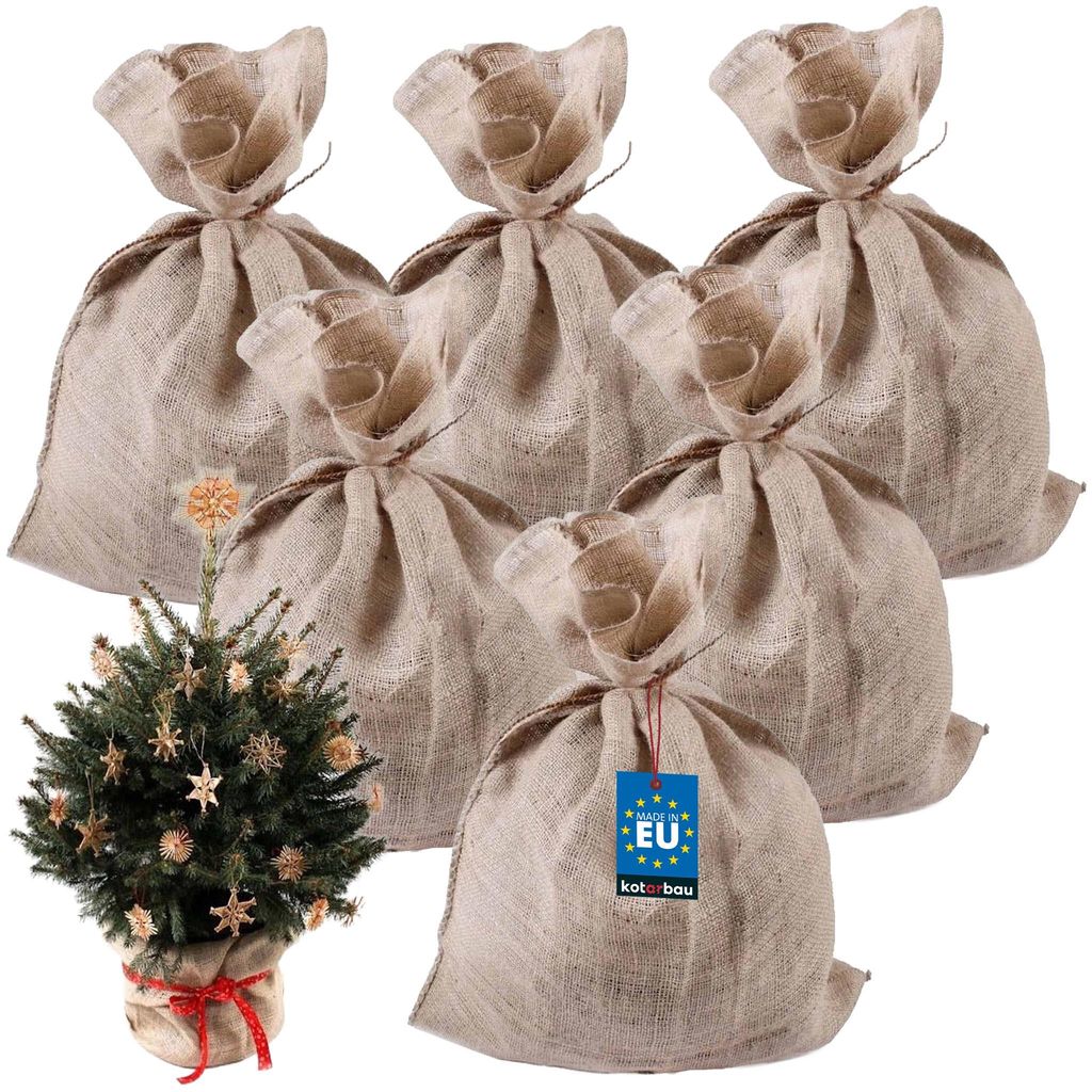 KOTARBAU 6er Jutesack Jute Säcke Jutesäcke Kartoffelsack Dekoration