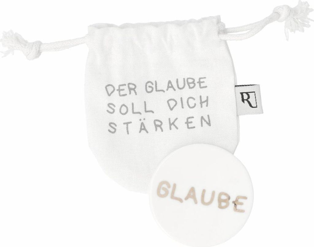 räder Glücksbringer Taube aus Porzellan, filigran, beidseitig gestaltet, für Konfirmation & Firmung