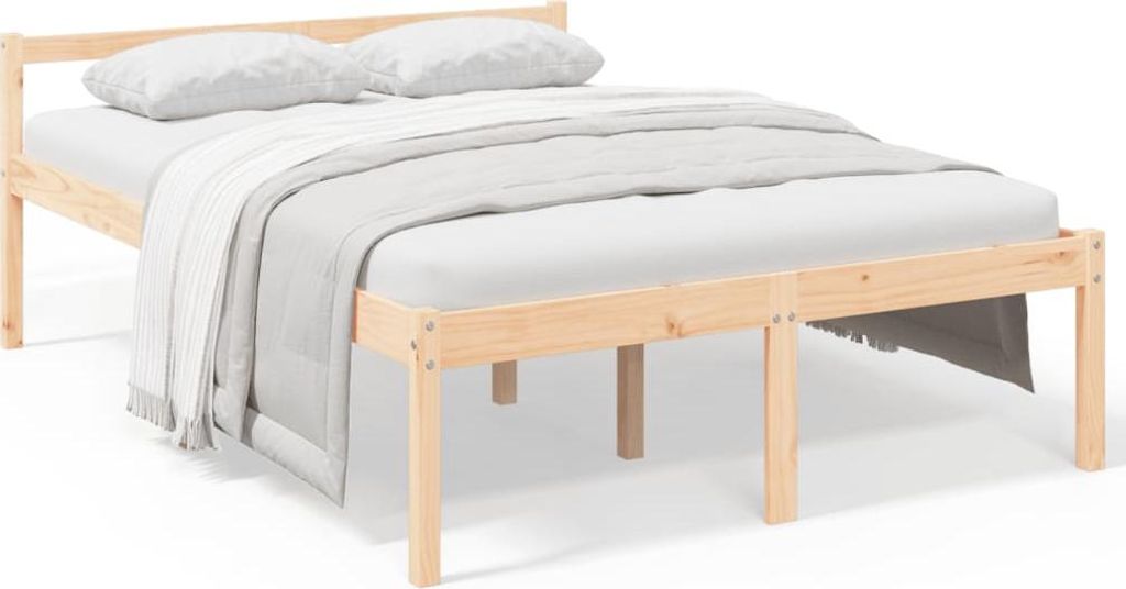 vidaXL Seniorenbett 120x200 cm Massivholz Kiefer