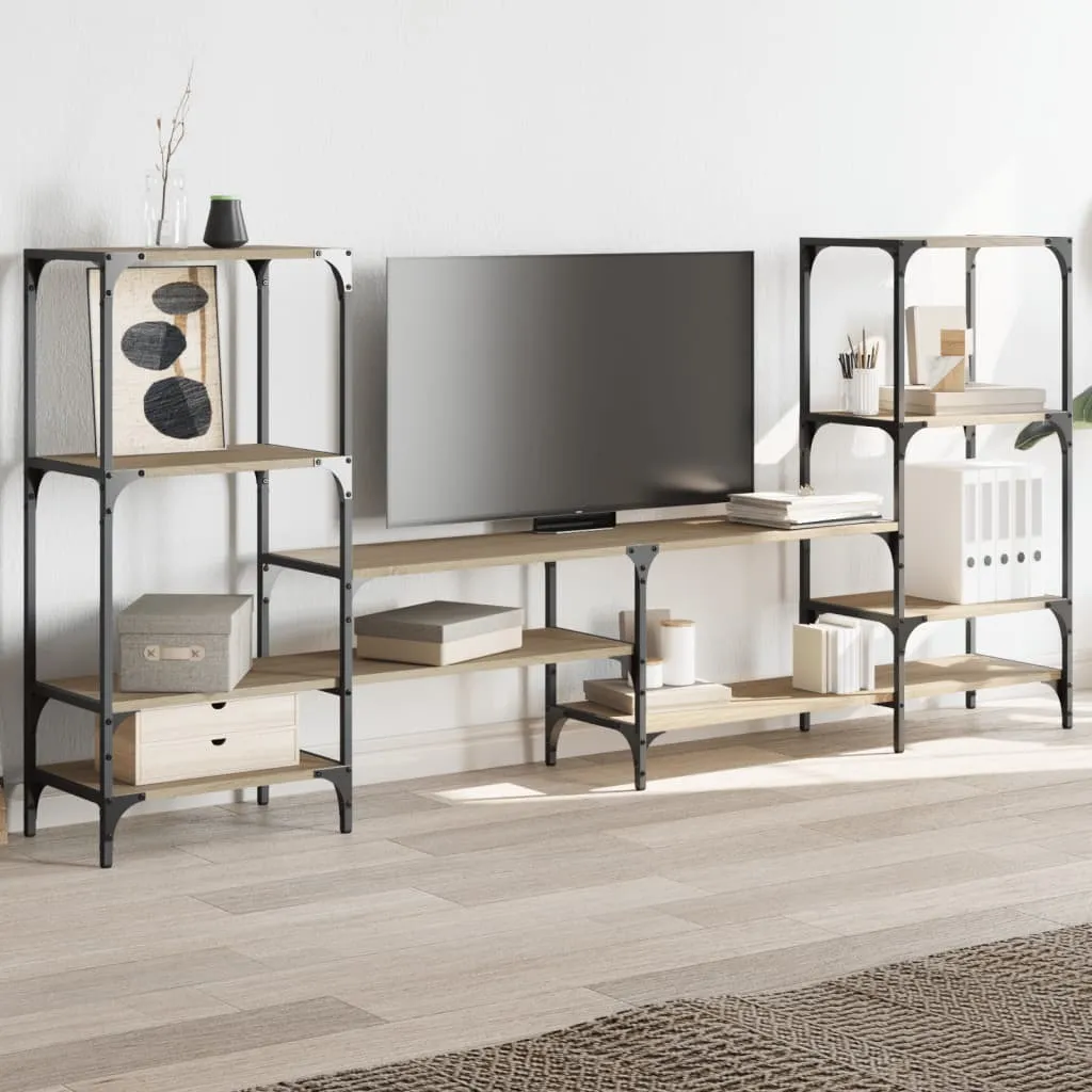 Mobile TV 206,5x28,5x95 cm SYFAX Rovere Sonoma Legno Multistrato - 3