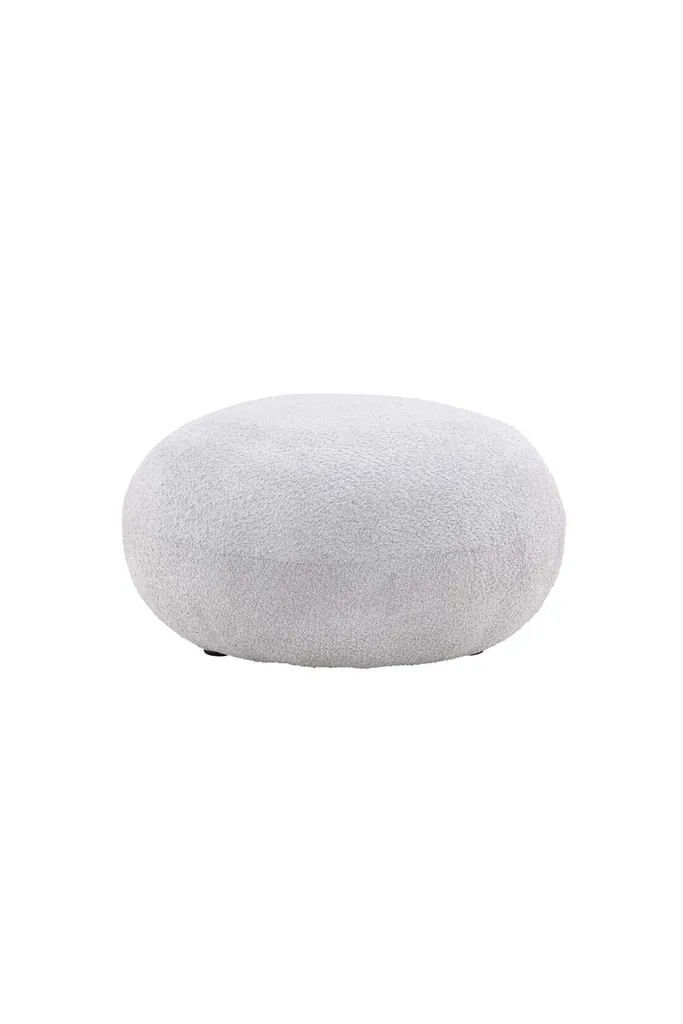 Tabouret de jardin Bologna gris clair, assise robuste et durable