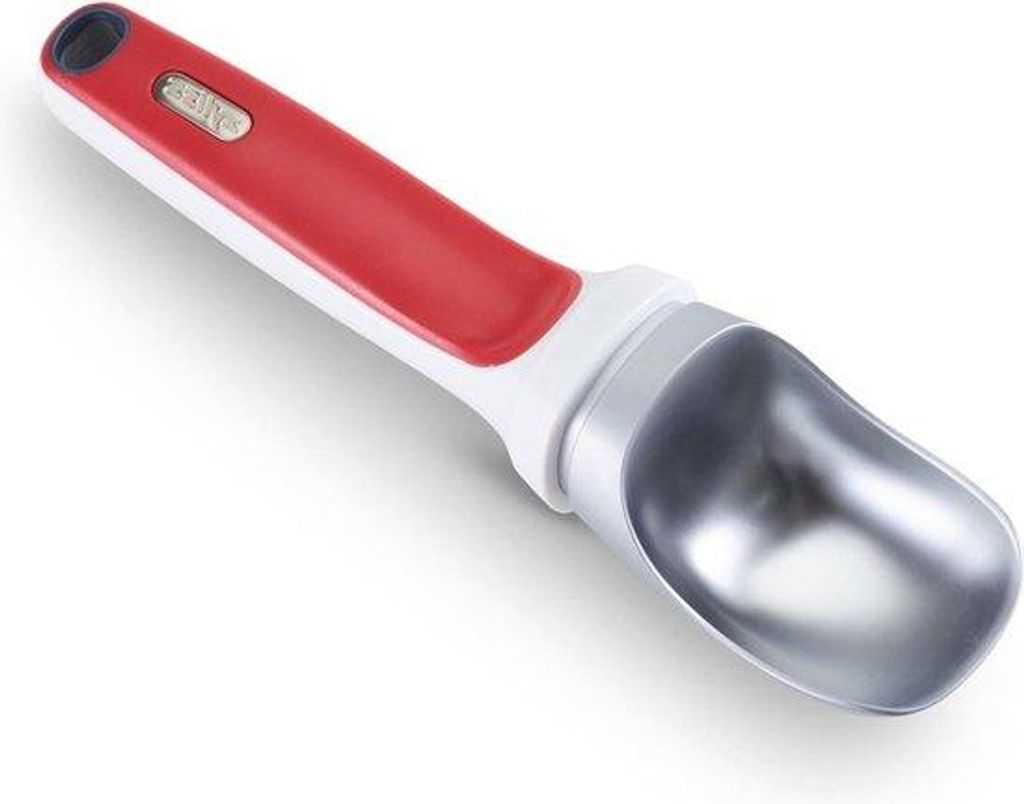 Professionelles Sorbet- und Gelatoeffenservice Ijslepel Rood-Wit, Vaatwasserbestendig, Geronnen
