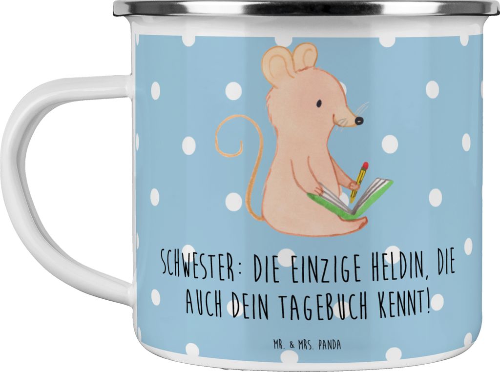 Mr. & Mrs. Panda Teetasse Schwester Heldin - Blau Pastell - Produktbild 