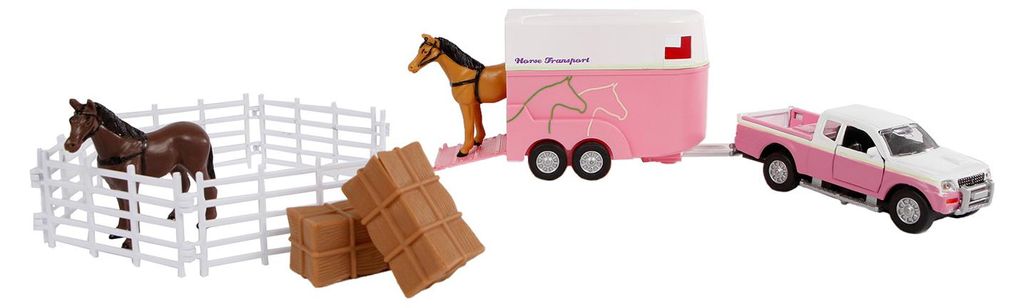 Speelgoedpaardentrailer - Roze Productafbeelding 