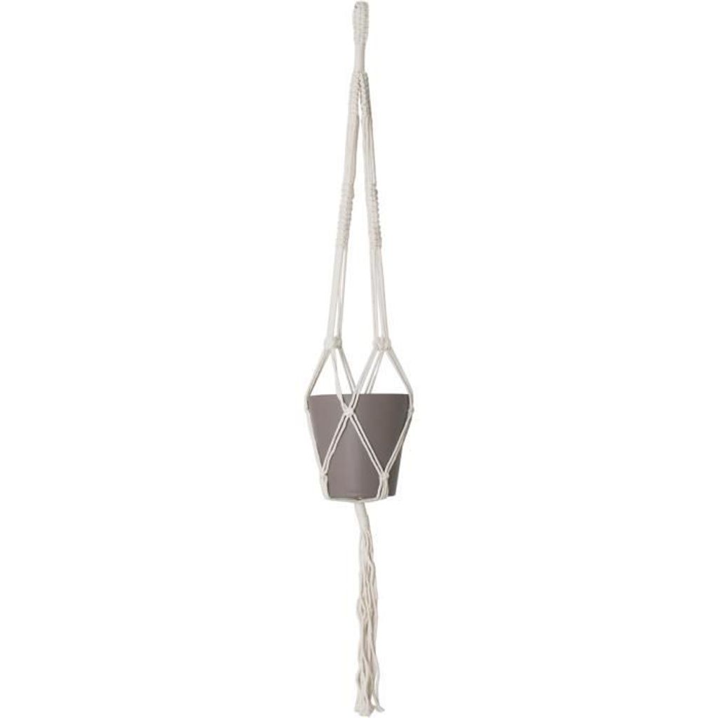Single Macramé Quadratischer Knoten 100 Cm Weiss Produktbild 