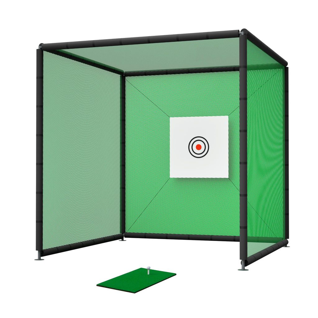 Golfnetz Übungskäfig 3x3x3m Perfekt geeignet für alle Golfer Geeignet für Innen und Aussenbereich Golf Übungsnetze Golf schlagkäfig mit Ziel ...