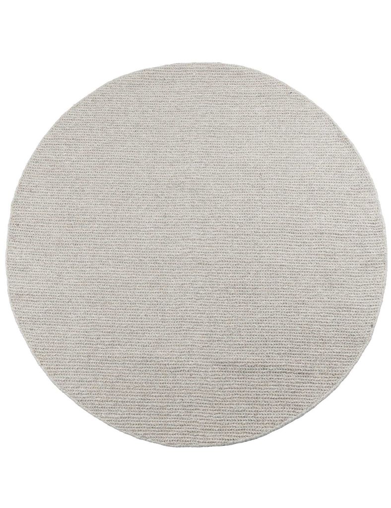 Teppich aus Wolle und Baumwolle Alma Wool - 160cm Rund Beige