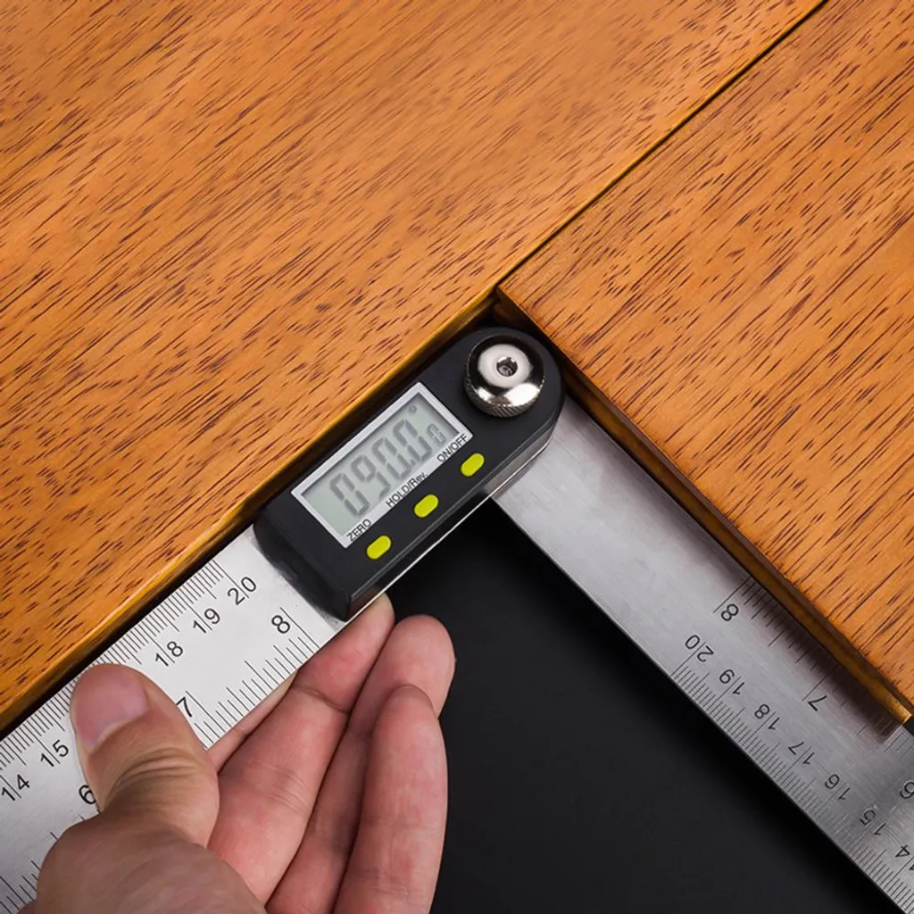 Équerre digitale étanche IP54 inox 360° avec règle 200mm de précision