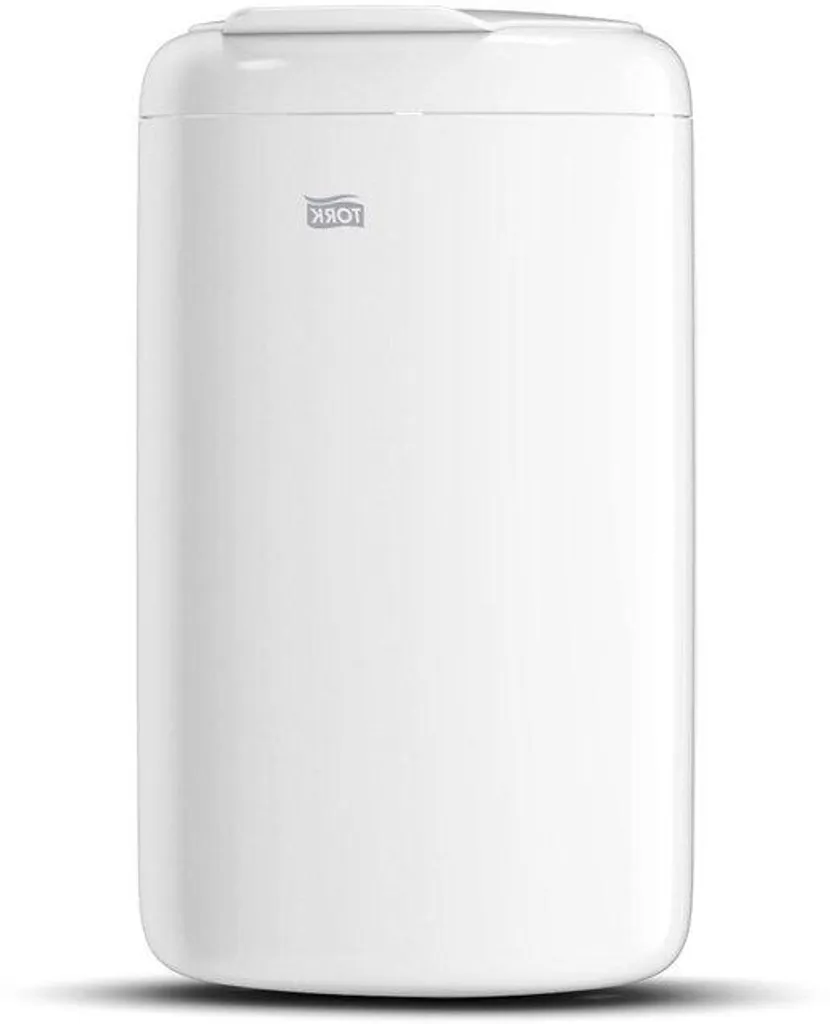 Petite poubelle de salle de bain 5L blanche avec couvercle et seau amovible