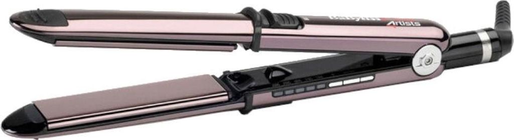 A BaByliss hair straightener is shown against a white background.