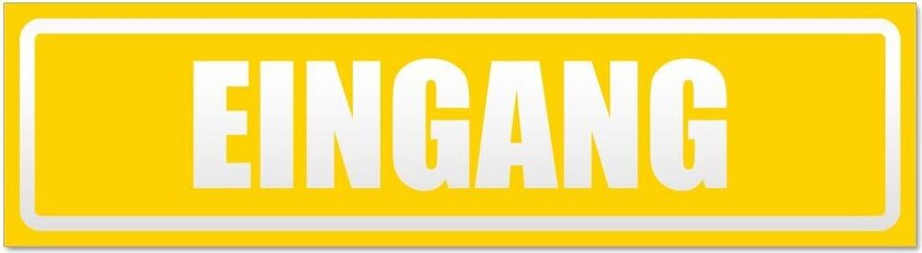 Kiwistar - Autoaufkleber - Gelb - 20 x 5,3 cm - Eingang invertiert - Hinweis Aufkleber Sticker für Auto, Kfz, Fahrrad, PKW, LKW