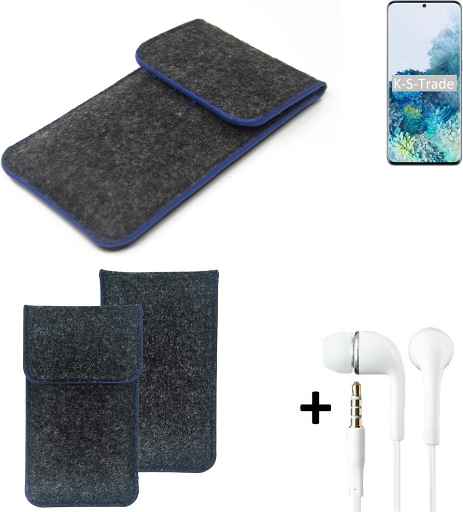 K-S-Trade Handy Schutz Hülle kompatibel mit Samsung Galaxy S20+ 5G SD865 Schutzhülle Handyhülle Filztasche Pouch Tasche Case Sleeve Filzhülle