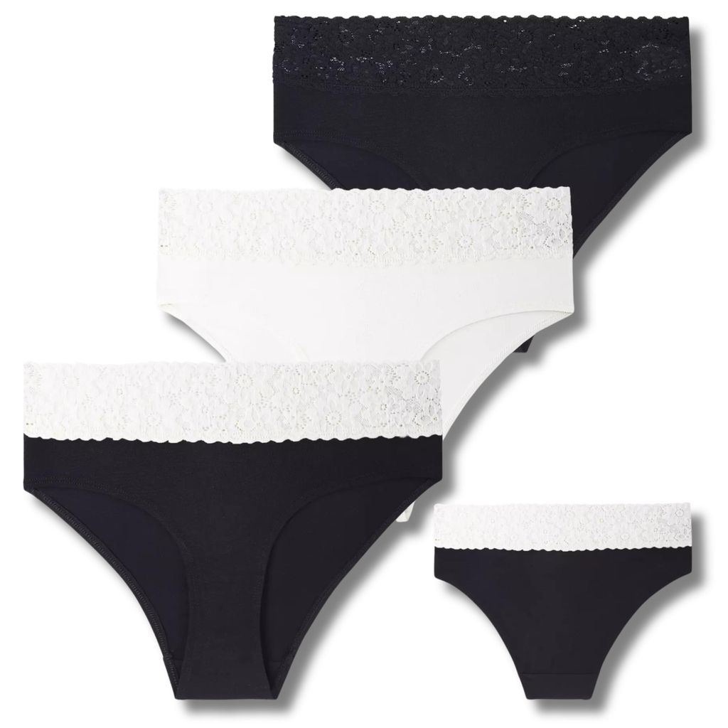 Slip da donna - Intimo in pizzo, taglia M - 3 slip con vita Immagine del prodotto 