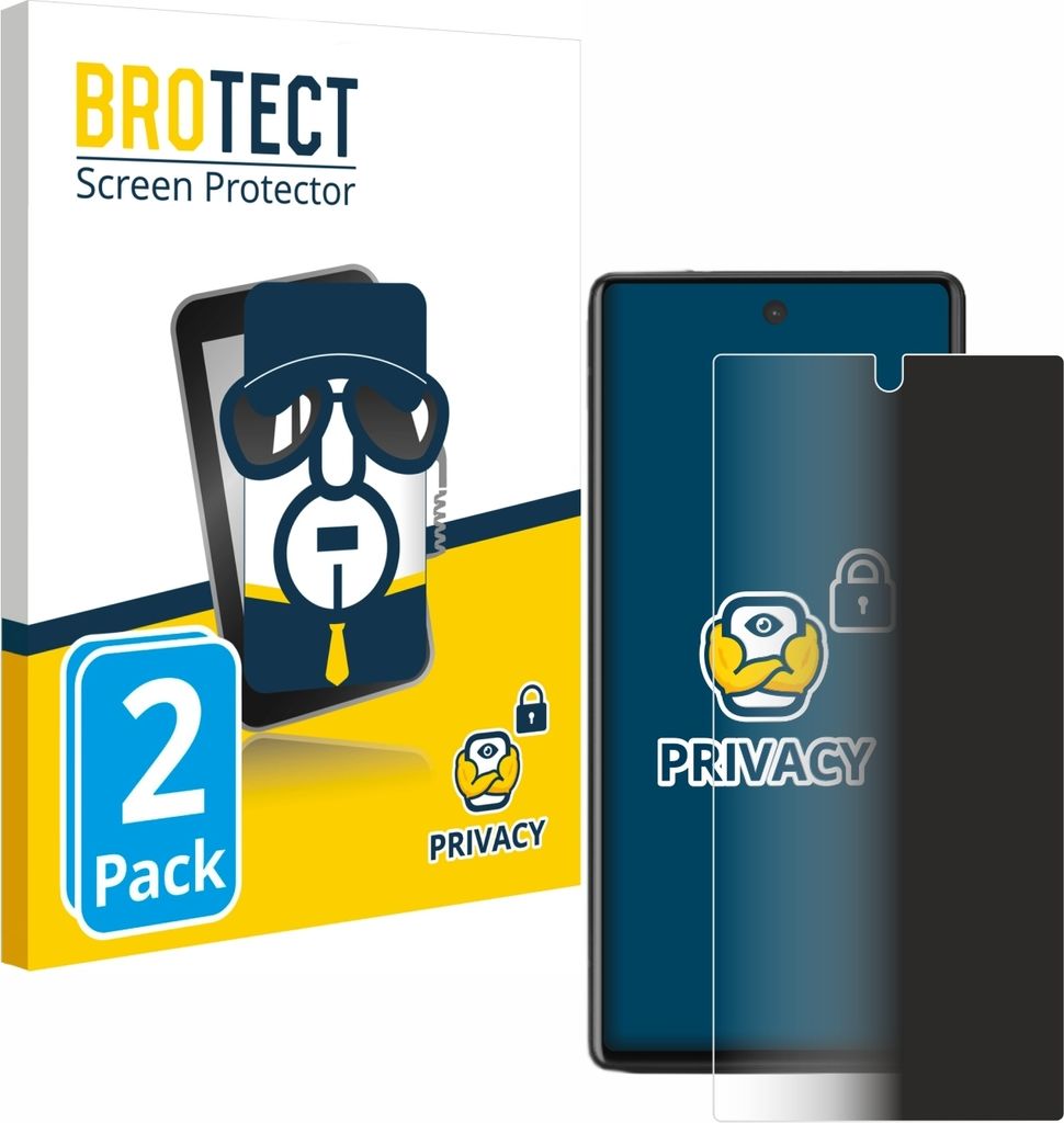 2x BROTECT Sichtschutzfolie für Google Pixel 6a Anti-Spy Privacy Sichtschutz Blickschutz Folie Blaulicht-Schutz