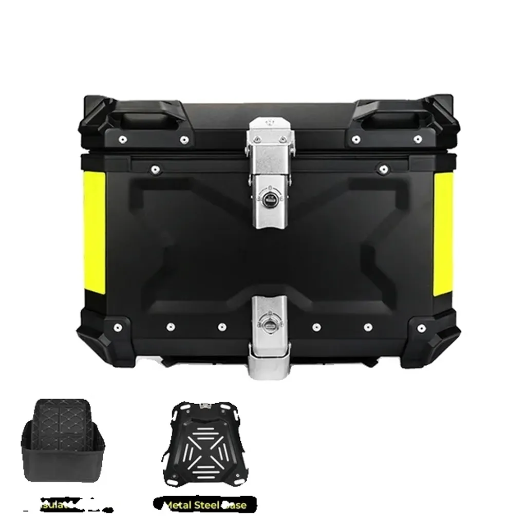Top Case Moto 65L Noir Aluminium CNC - Solution Bagage Étanche et Sûr
