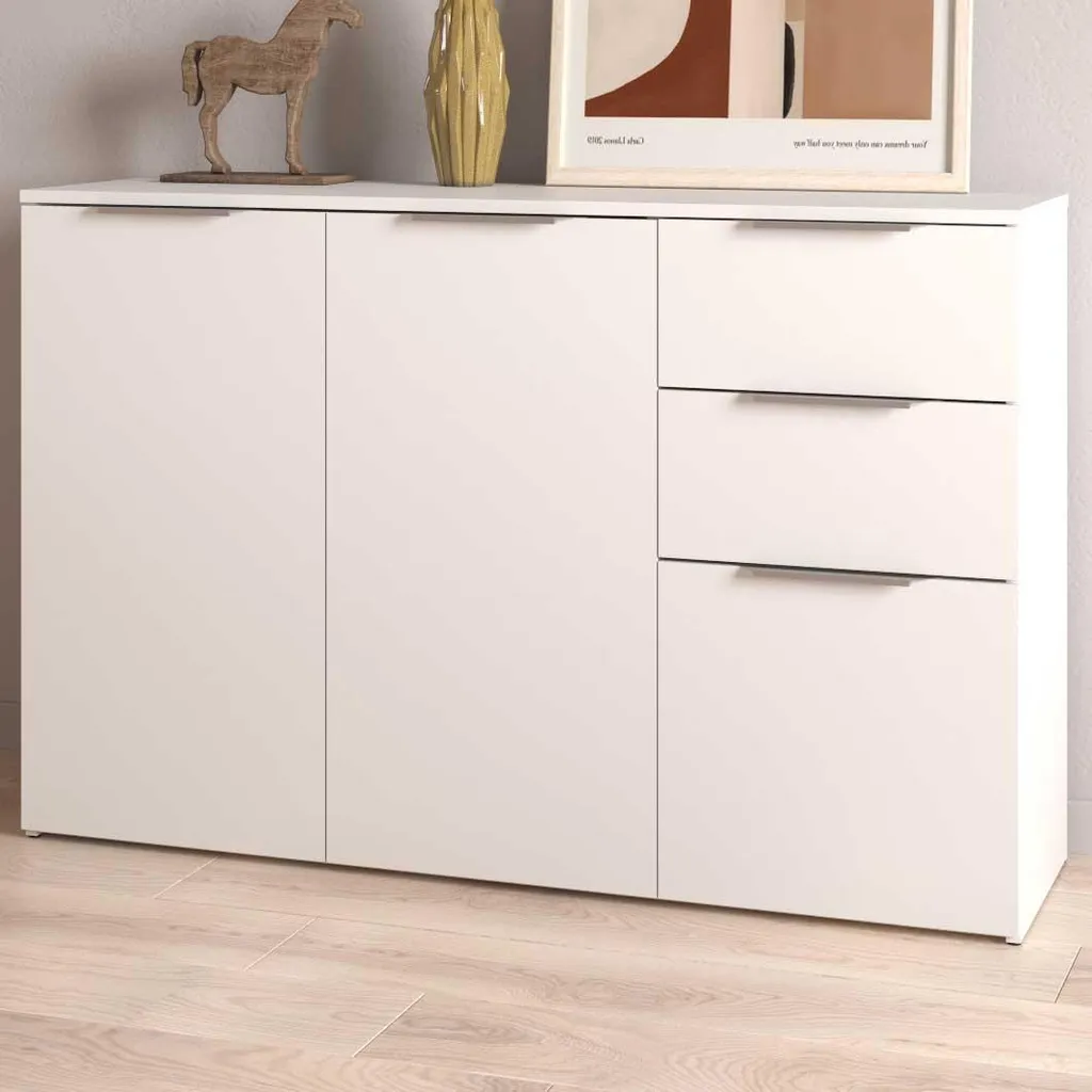 Buffet Rangement Blanc GHOST L119,5 cm Solution Gain de Place Maison