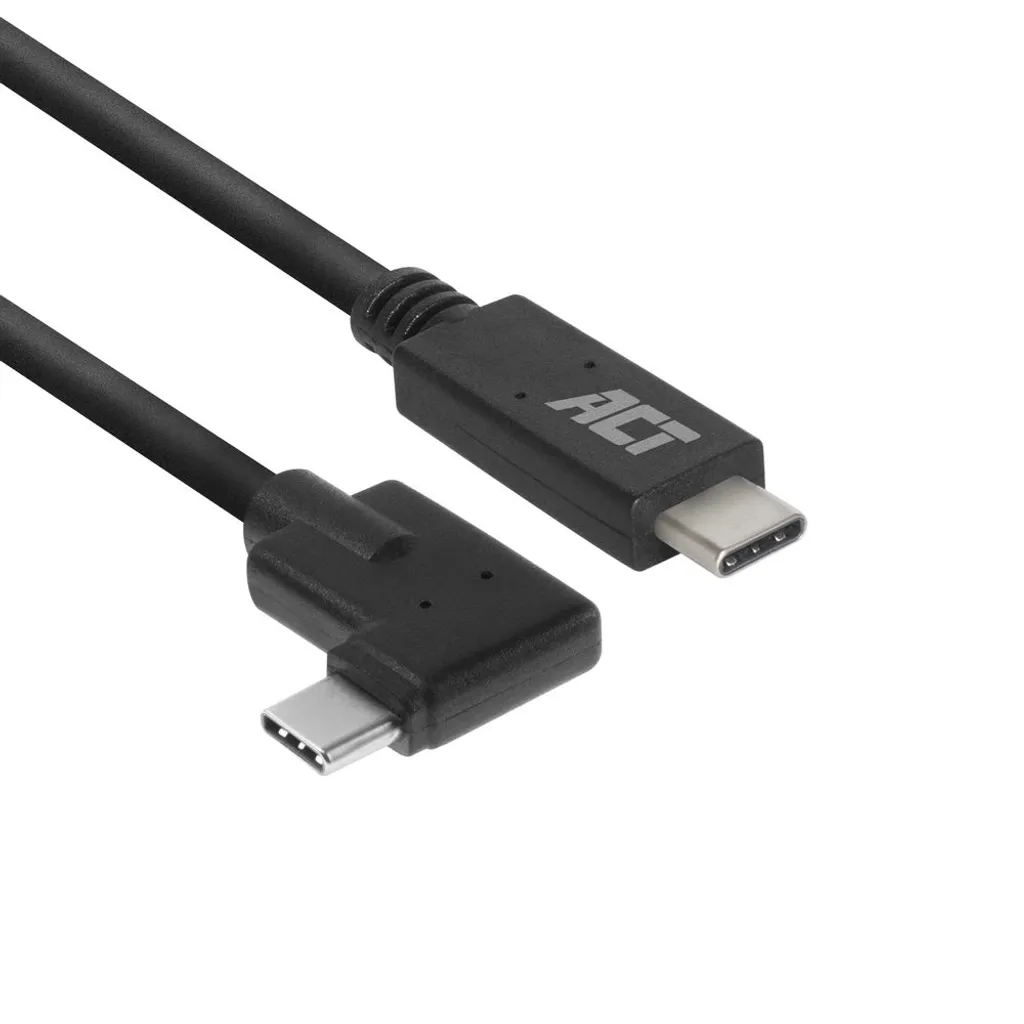 ACT Cavo di collegamento USB 3.2 Gen1 Connettore C (diritto) - Connettore C (angolato) 2 metri AC7407