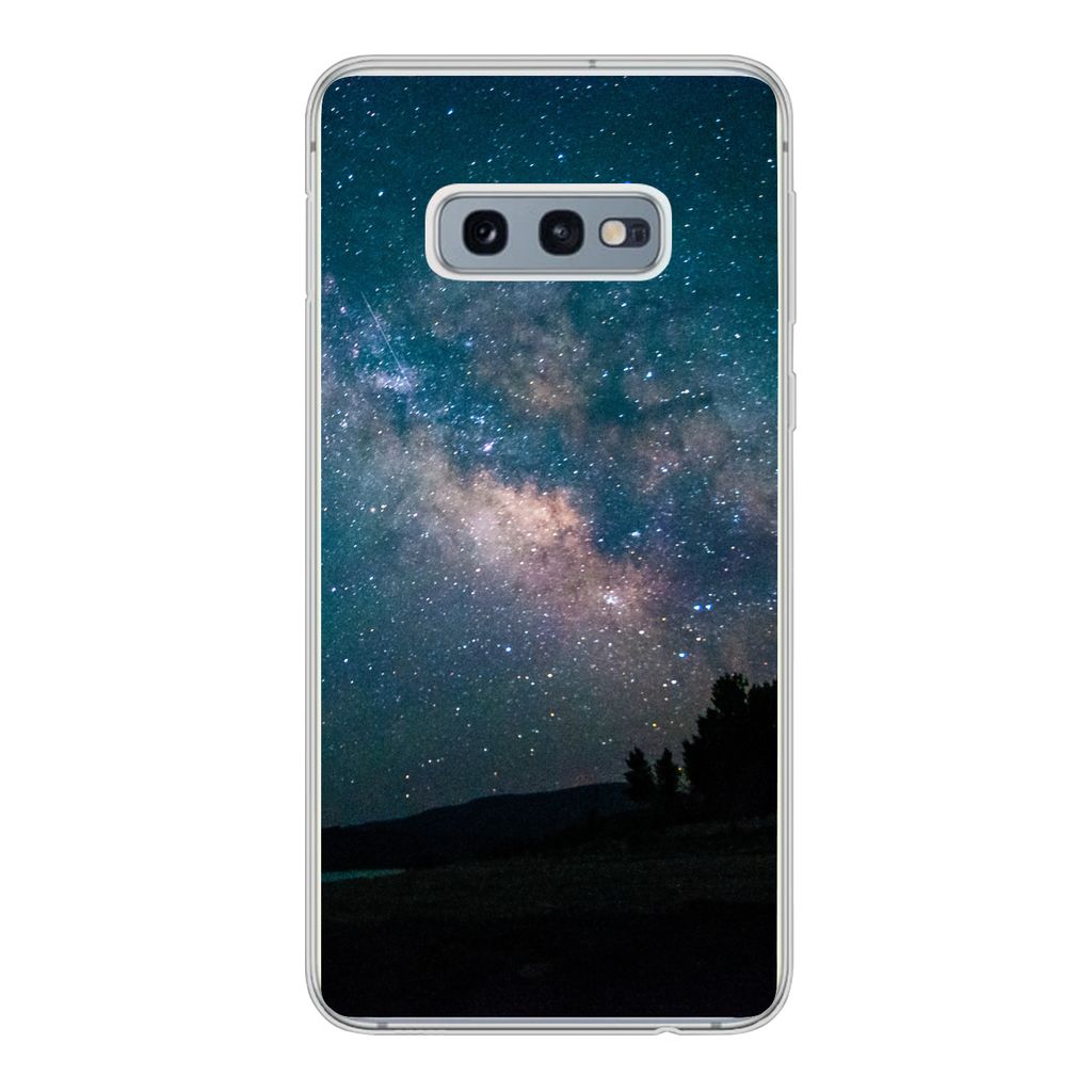 MuchoWow Handyhülle Schutzhülle Hülle für Samsung Galaxy S10e Sterne - Planeten - Galaxie - Jungen - Mädchen - Kinder Silikon Softcase Handy...